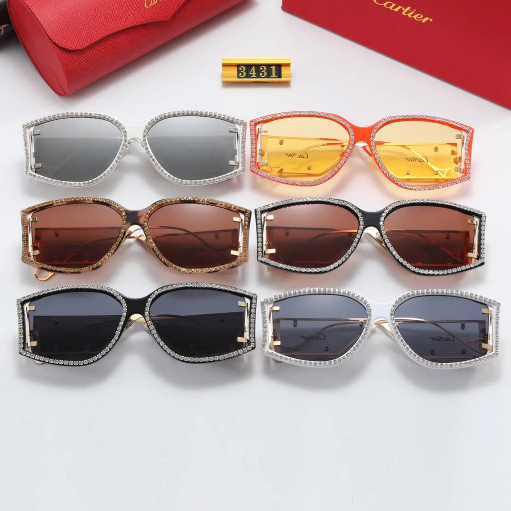 Luxury Rhinestone Polarized Sunglasses S454