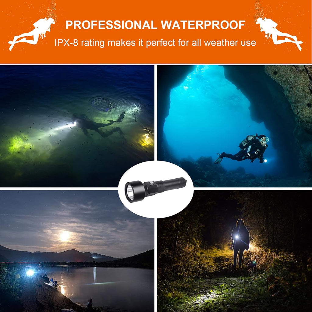 1300 Lumens IPX-8 Waterproof Dive Light M232
