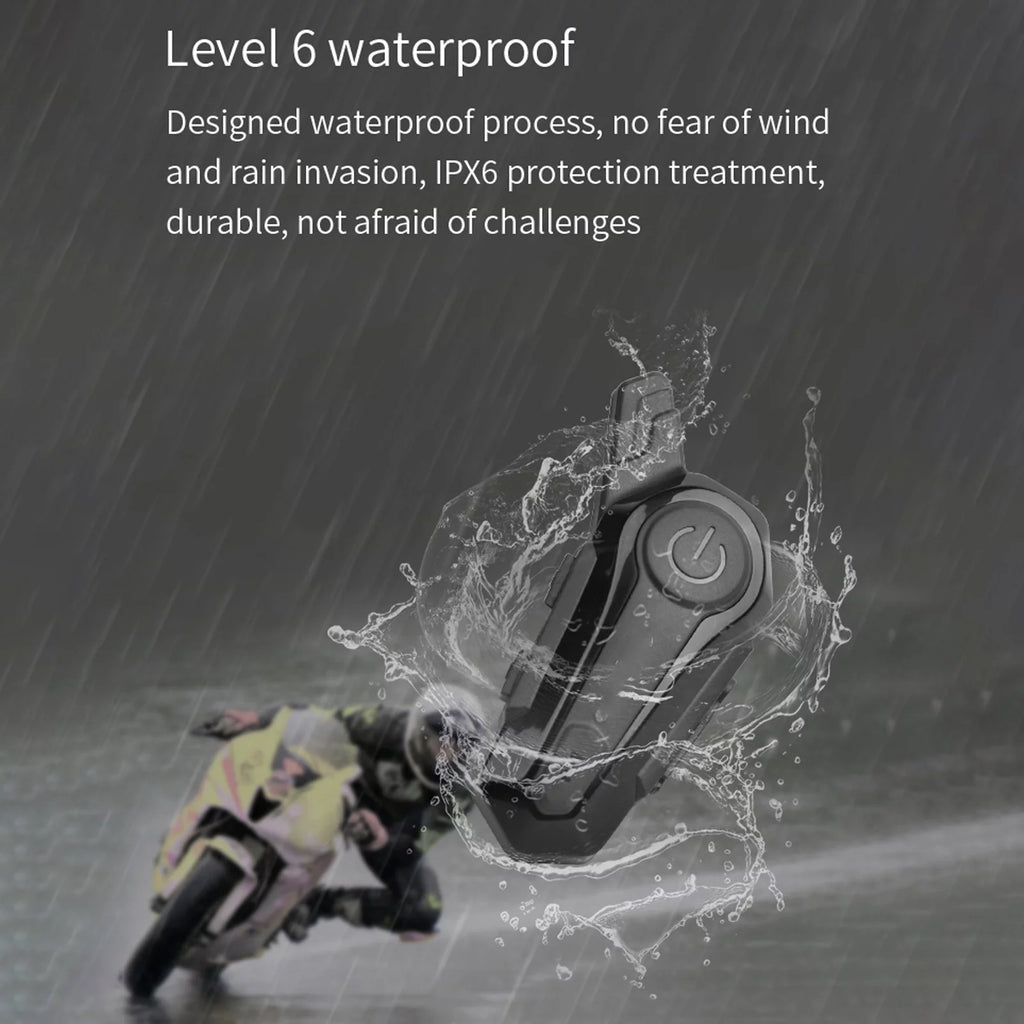 Waterproof Motorcycle BT Intercom Helmet BT Headset A842