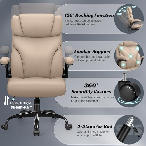 Big and Tall Ergonomic Leather Office Chair R7249