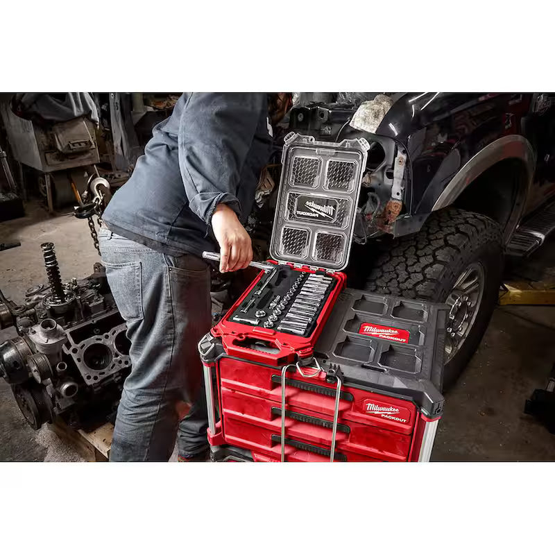 3/8 in. Drive Metric Ratchet and Socket Mechanics Tool Set 32-Piece T968