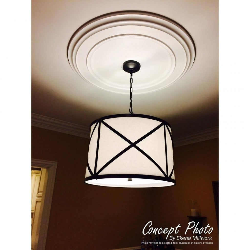 Ribbon with Bow Ceiling Medallion Hand-Painted Gold B6035