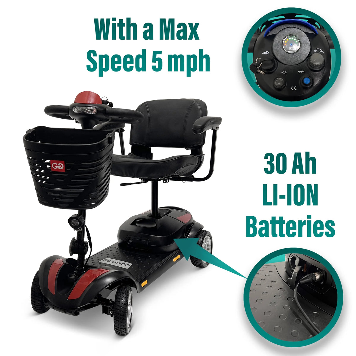30AH Powered Mobility Scooter N4514