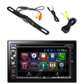 6.2" Touch Screen Double Din DVD Bluetooth USB Receiver and License Plate Mount Rear View Backup Camera V2730