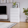 White 5 Drawer Wood Dresser R182