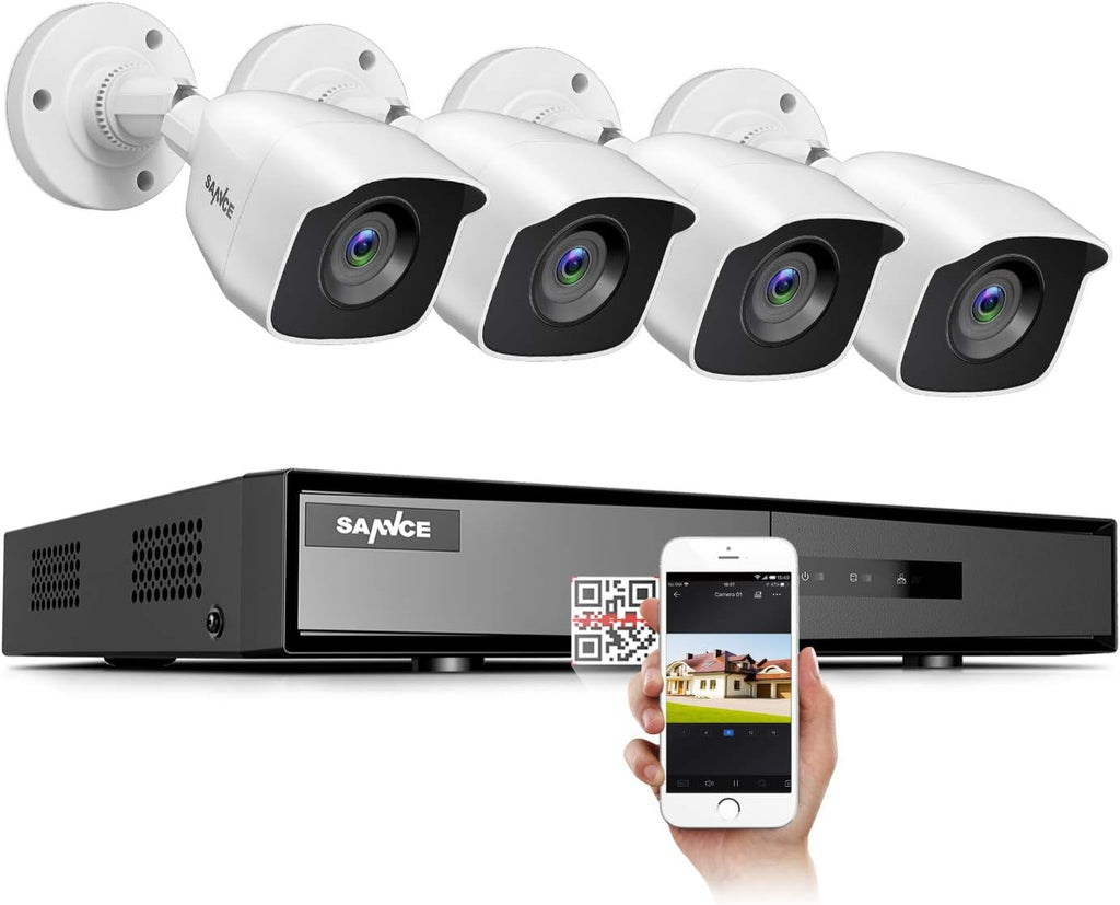 8CH 1080P Lite Wired Security Camera System with 4 Cameras, Night Vision, NO HDD N880320
