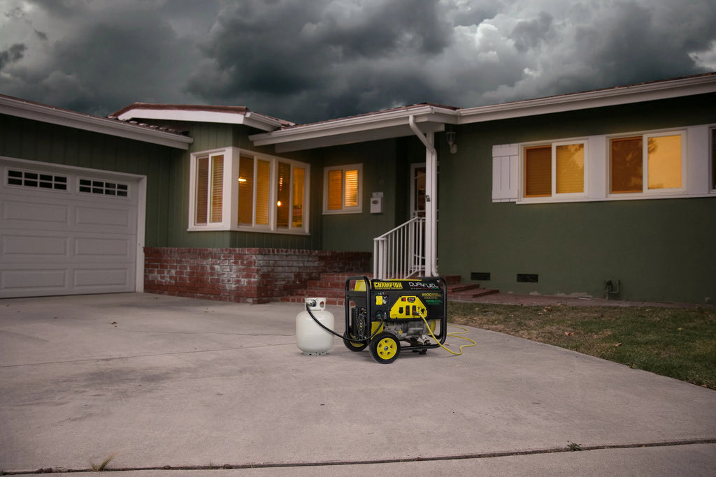 5500 Watt Dual Fuel Portable Generator with Wheel Kit Q140100