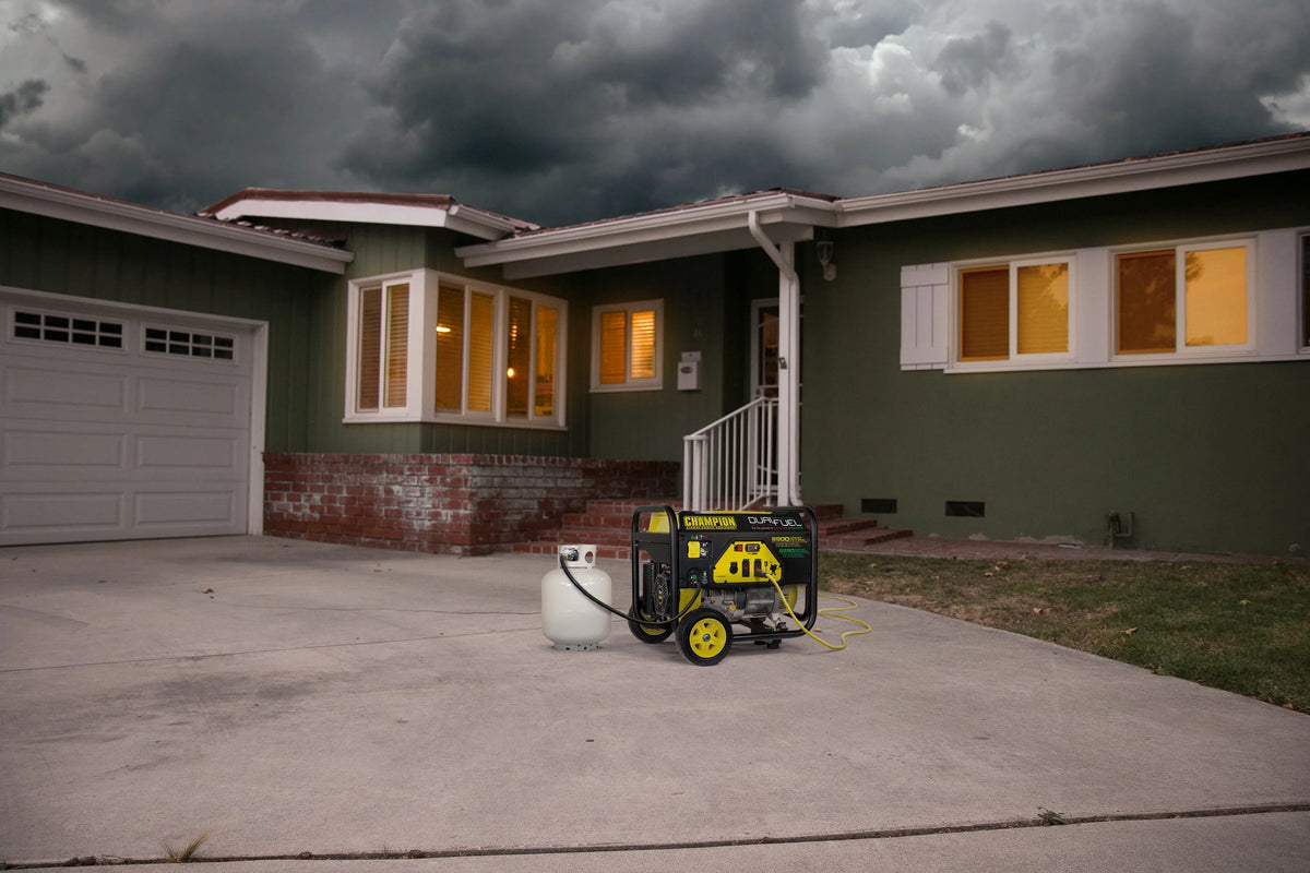5500 Watt Dual Fuel Portable Generator with Wheel Kit Q140100