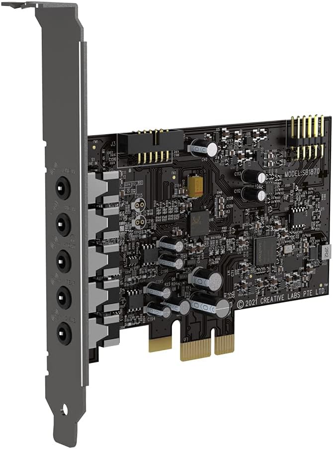 PCIe 5.1 Sound Card with Headphone Amp B818