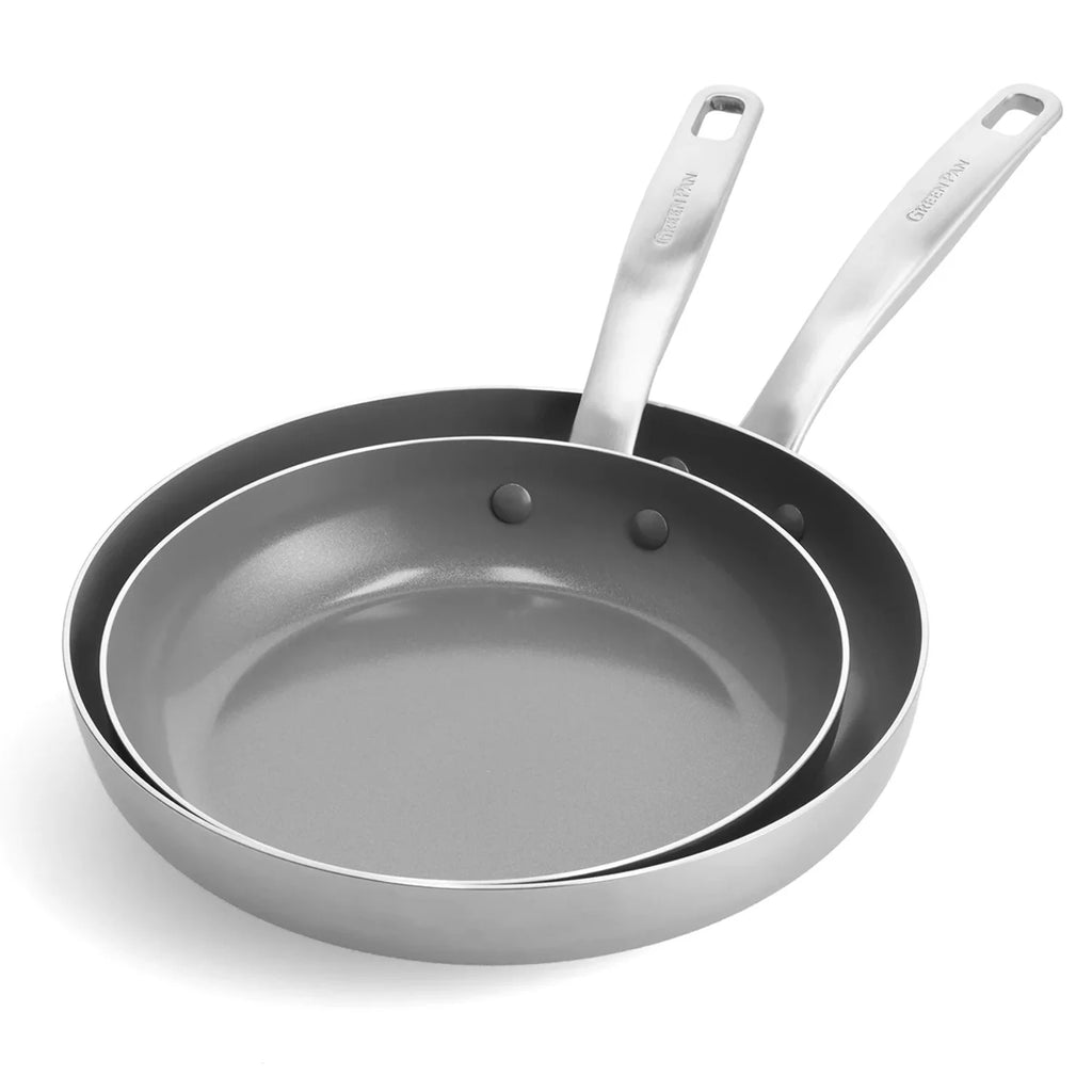Stainless Steel Ceramic Nonstick 2 Piece Frypan Set E945442