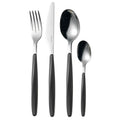 Black 24 Pieces Cutlery Set V519313