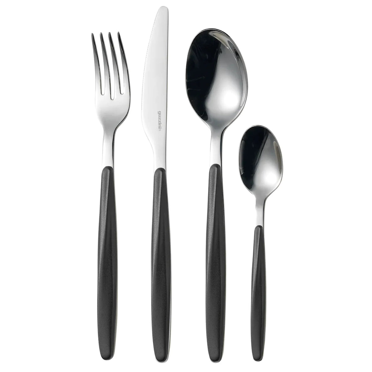 Black 24 Pieces Cutlery Set V519313