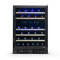 24 In. Built-In 46 Bottle Dual Zone Wine Cooler in Black N31976