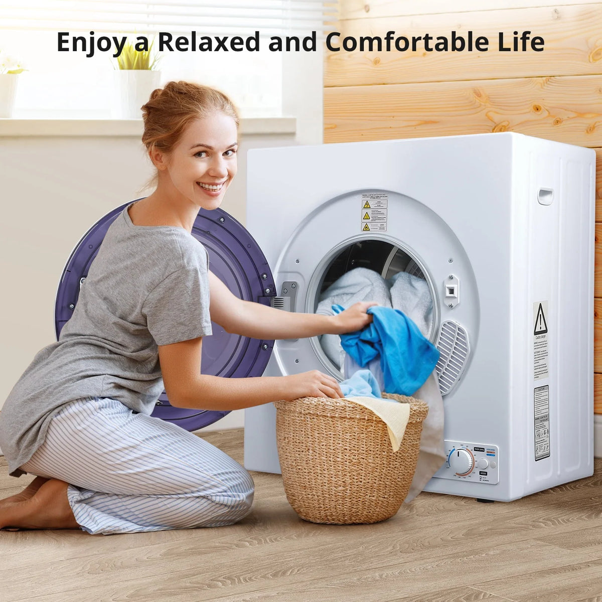 Portable Compact Electric Clothes Dryer 2.6cu.Ft 1400W S410212