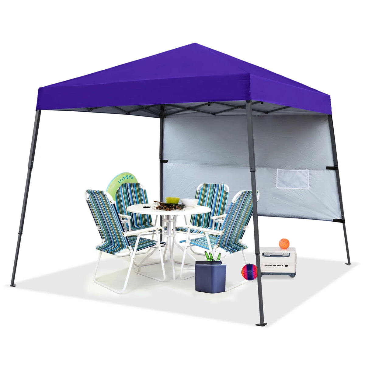 10ft x 10ft Pop Up Canopy Tent with Sidewall Y1491