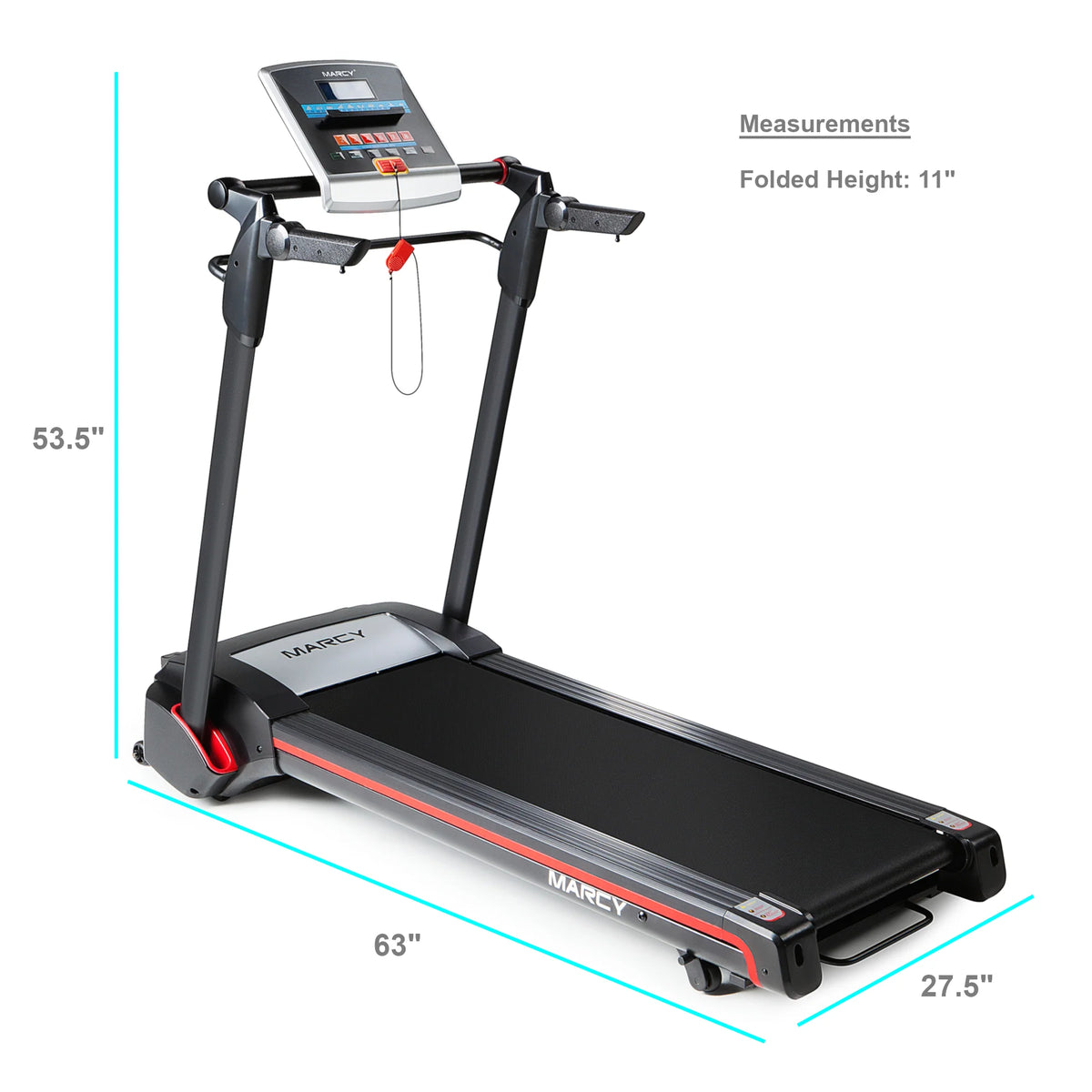 Folding Electric Treadmill with LCD Display H603