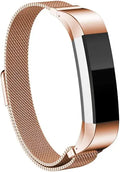 Metal Loop Bands Compatible with Fitbit Alta/HR, Stainless Steel Mesh Magnetic Adjustable Wristband B15893