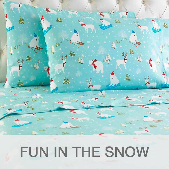 Micro Flannel Sheet Set Blue King G12727