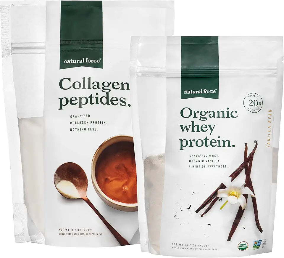 Grass Fed Collagen Peptides + Vanilla Organic Whey Protein Bundle Z2493