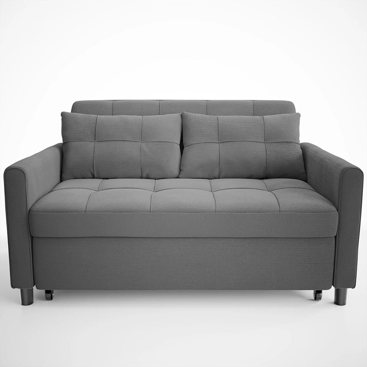 Dark Gray Convertible Sleeper Sofa Bed U6351
