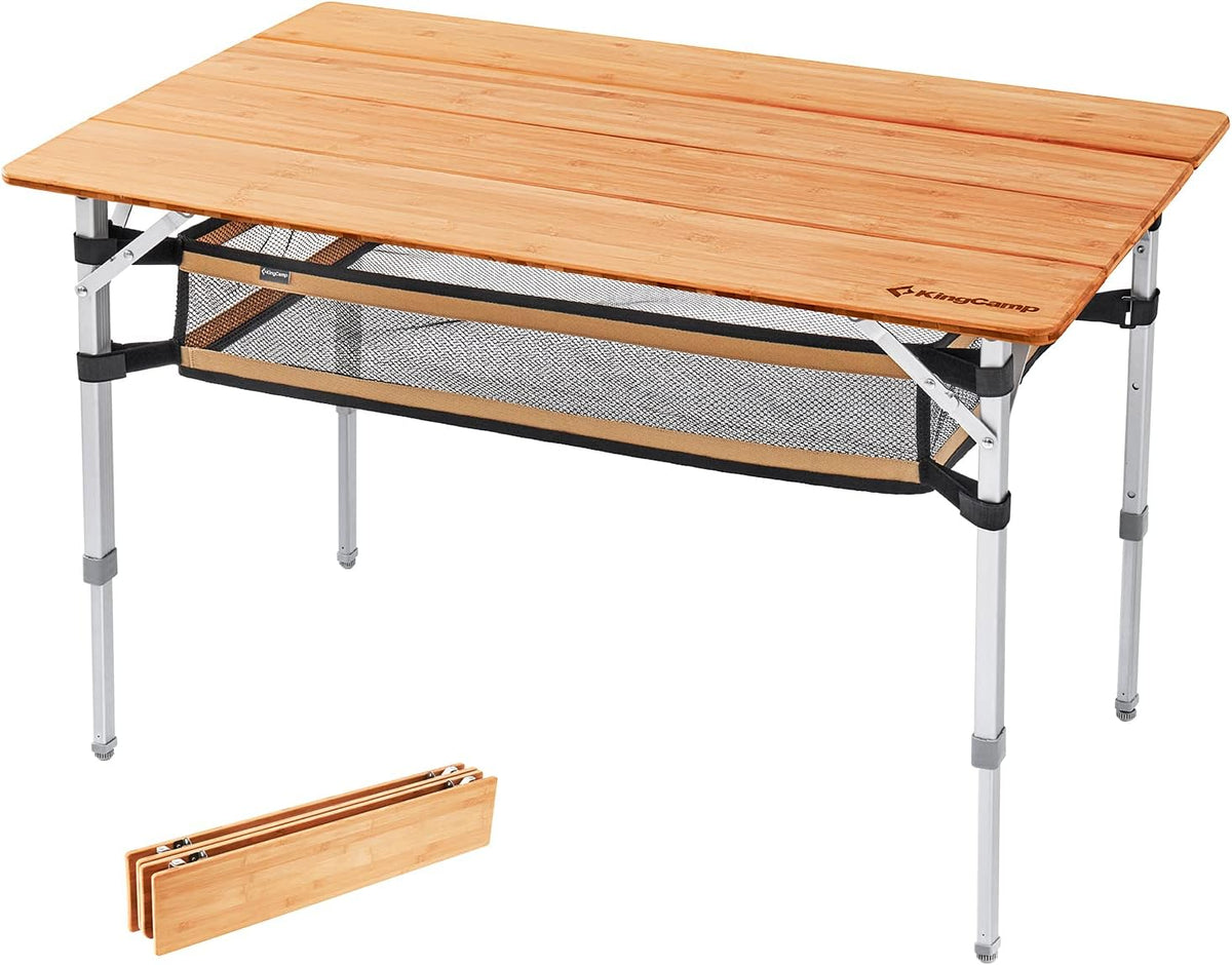 Bamboo Heavy Duty Oversize Anti-UV Portable Folding Table O1683