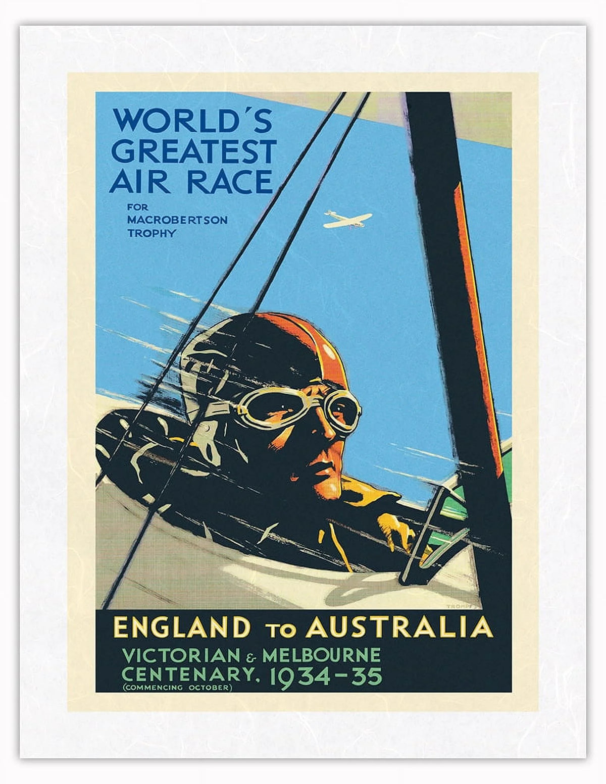 Vintage Aviation Poster Japanese Rice Paper Art Print 17 x 22 in X3543