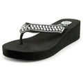 Womens Leather Split Toe Platform Sandals J983163