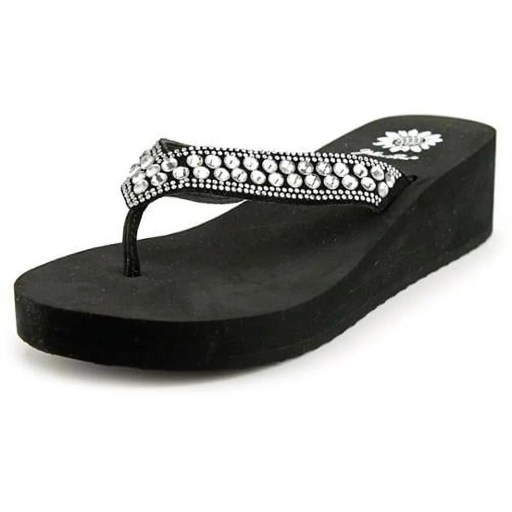 Womens Leather Split Toe Platform Sandals J983163