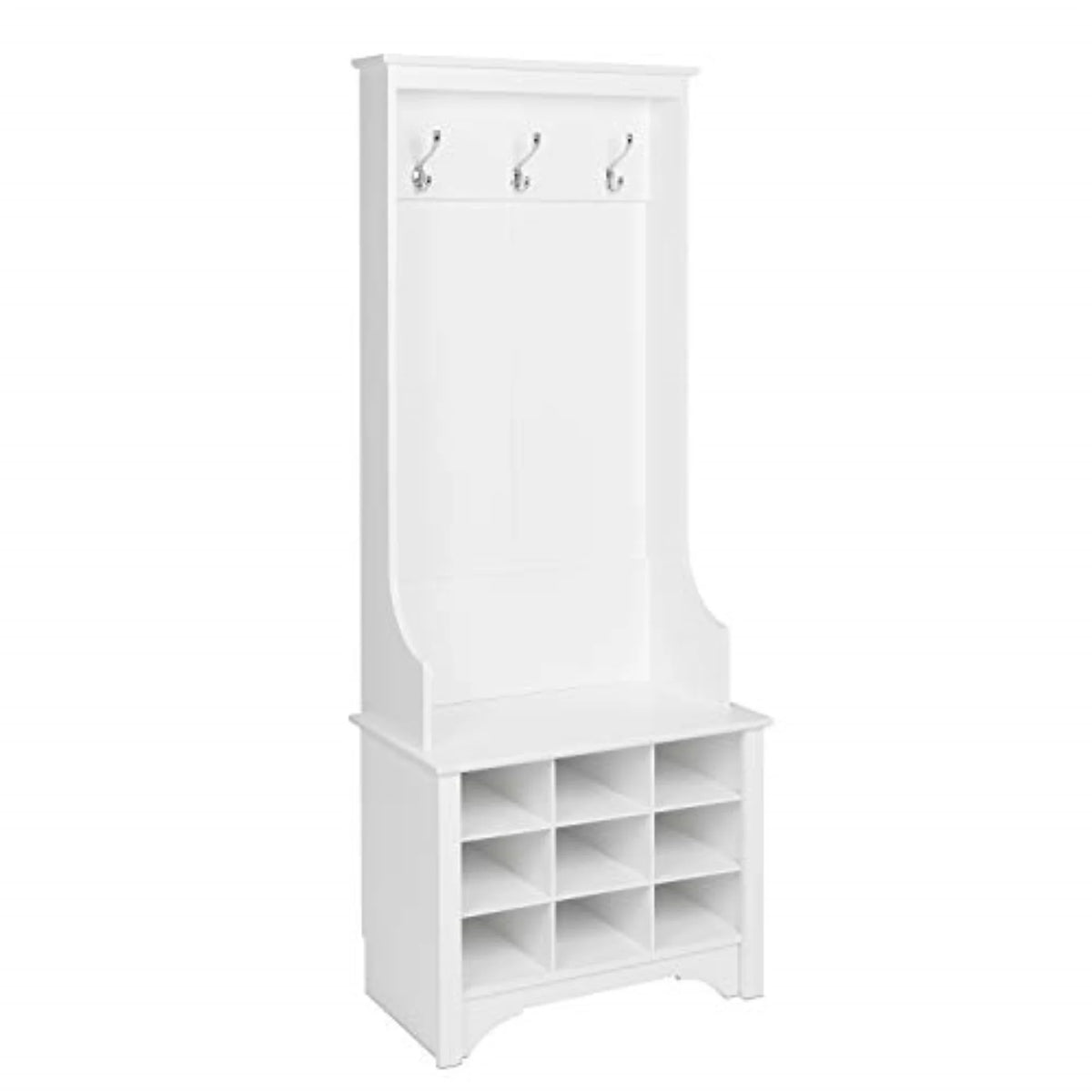 White 9 Cubby Hall Tree Y67525