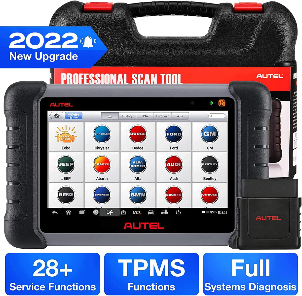 OBD2 Diagnostic Tool with TPMS and Sensor Programming W12332