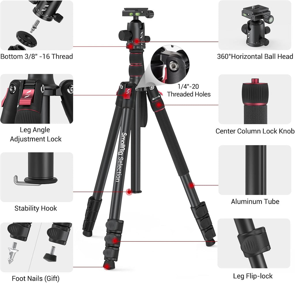 Foldable Aluminum Camera Tripod and Monopod N933581