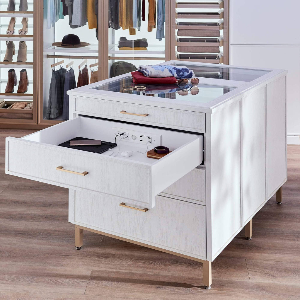 In-Drawer Outlet with 20 Amp AC Outlets USB-C USB-A Ports White Z907