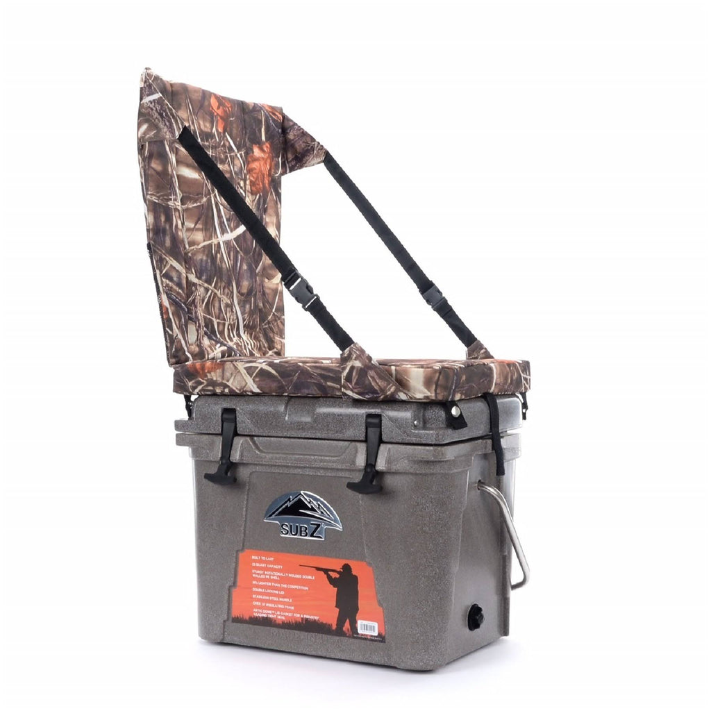 Camouflage 23 Quart Cooler with High Back Seat O2147