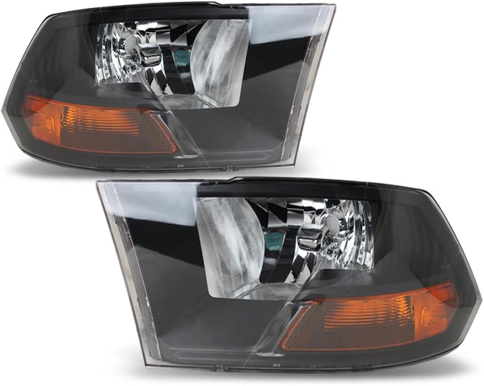 Black Headlights Lamps Replacement Driver + Passenger Side G709