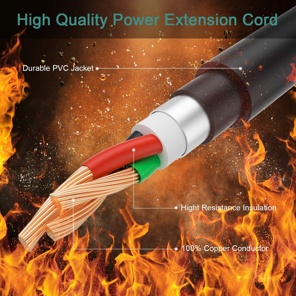30 Amp Dryer Extension Cord 3 Prong 25 Feet Pack of 2 D2662