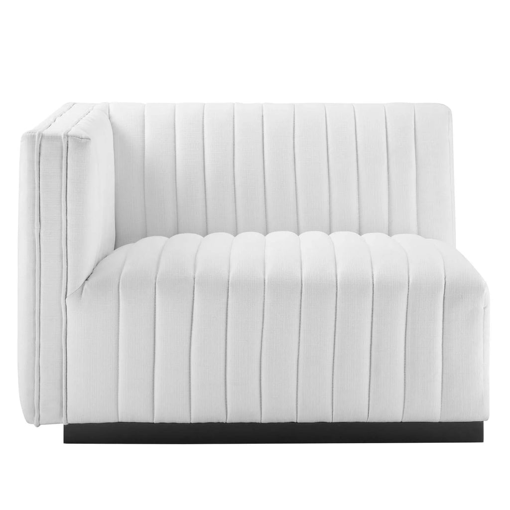 Channel Tufted Upholstered Fabric 6-Piece Sectional Sofa L3747