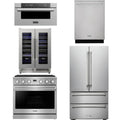 36 Gas Range, Refrigerator, Dishwasher, Microwave and Wine Cooler V9412