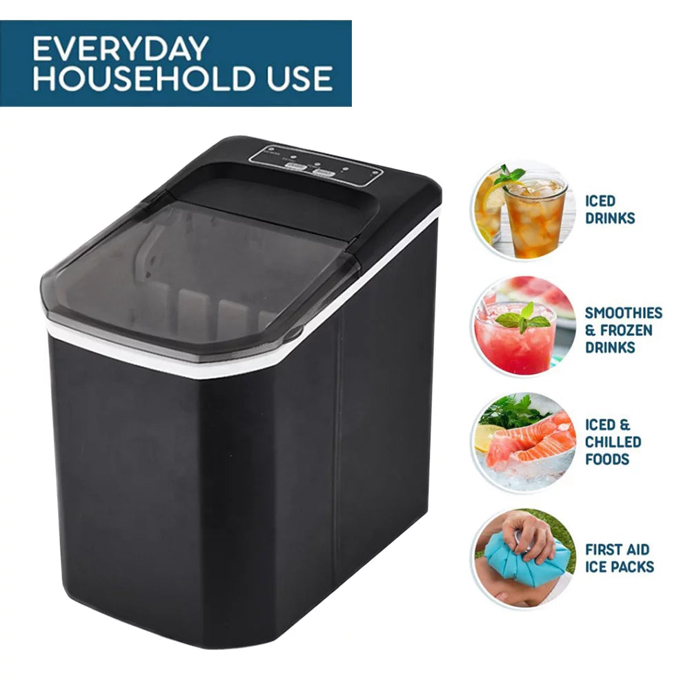 Countertop Ice Maker with Ice Basket, 2 Sizes of Ice T4312