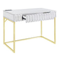 White Wood Writing Desk with USB Port T470