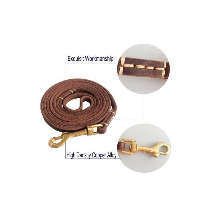 Leather Dog Leash 6 Foot Braided Heavy Duty U816