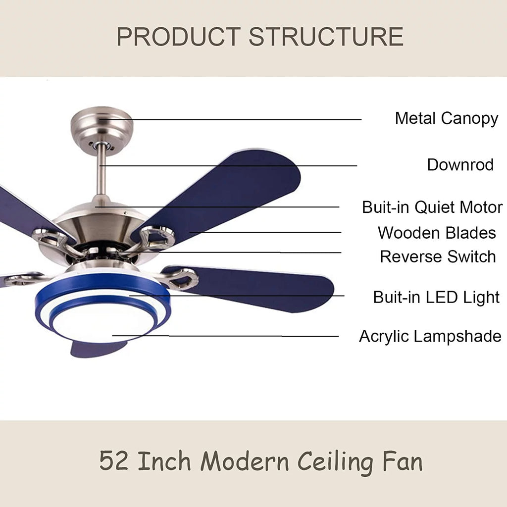 52 Inch Ceiling Fan with LED Light Z125