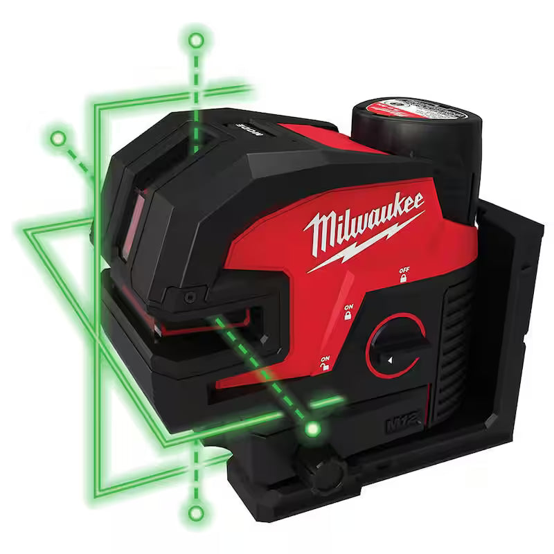 12-Volt Lithium-Ion Cordless Green Cross Line Laser Kit P80625