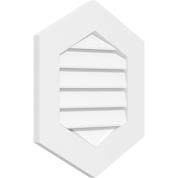 Vertical Peaked Surface Mount PVC Gable Vent W535295