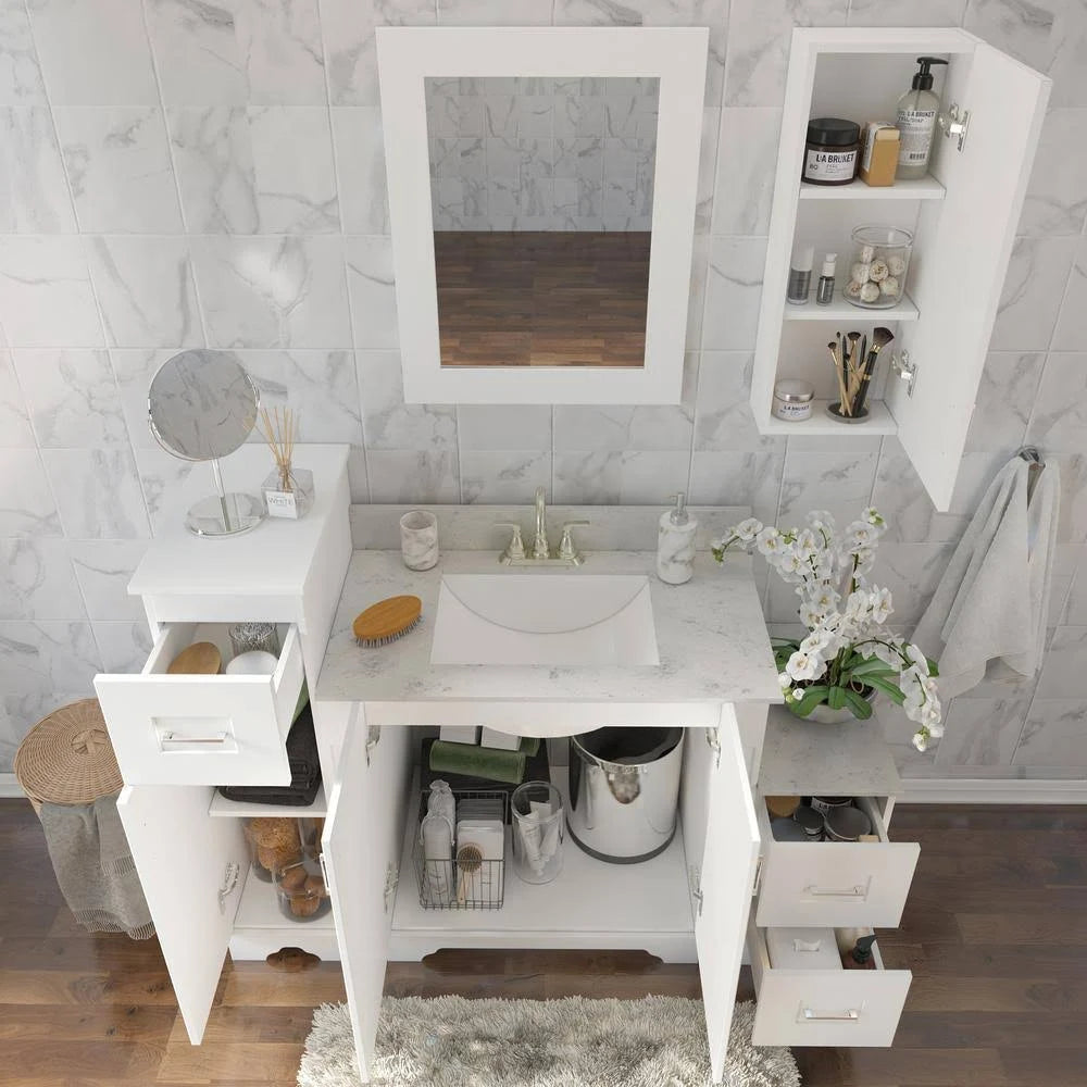 12 in. W Linen White Wall Cabinet Z222261