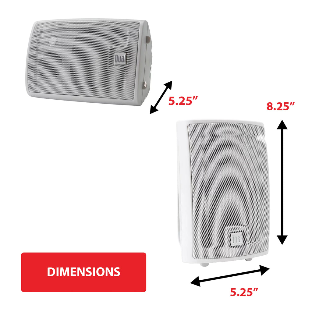 White 4 inch 3-Way Outdoor Speakers O761