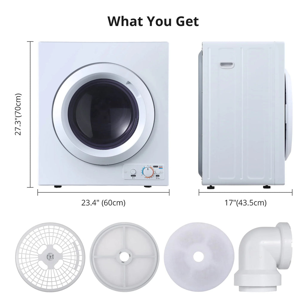 Portable Compact Electric Clothes Dryer 2.6cu.Ft 1400W S410212