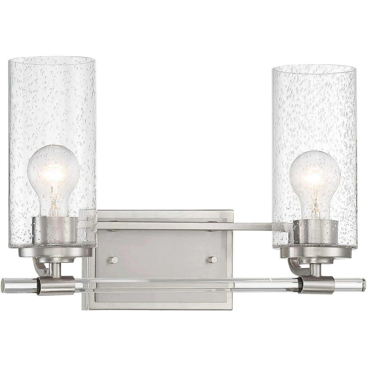 Brushed Nickel 2-Light Wall Light H2285