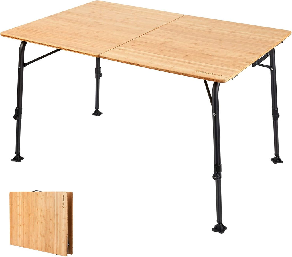 Bamboo Heavy Duty Oversize Anti-UV Portable Folding Table O1683