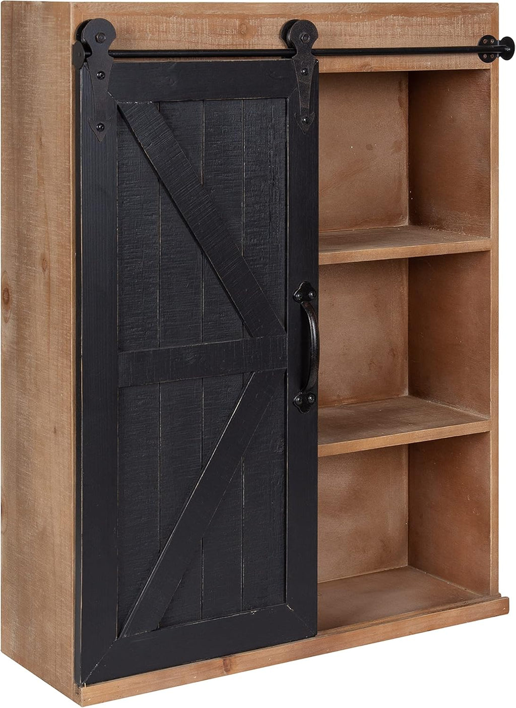 Wood Wall Storage Cabinet with Sliding Barn Door Z771681