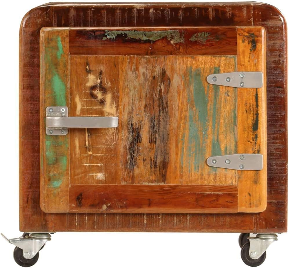 Solid Reclaimed Wood Bedside Cabinet 19.7x11.8x19.7 W383
